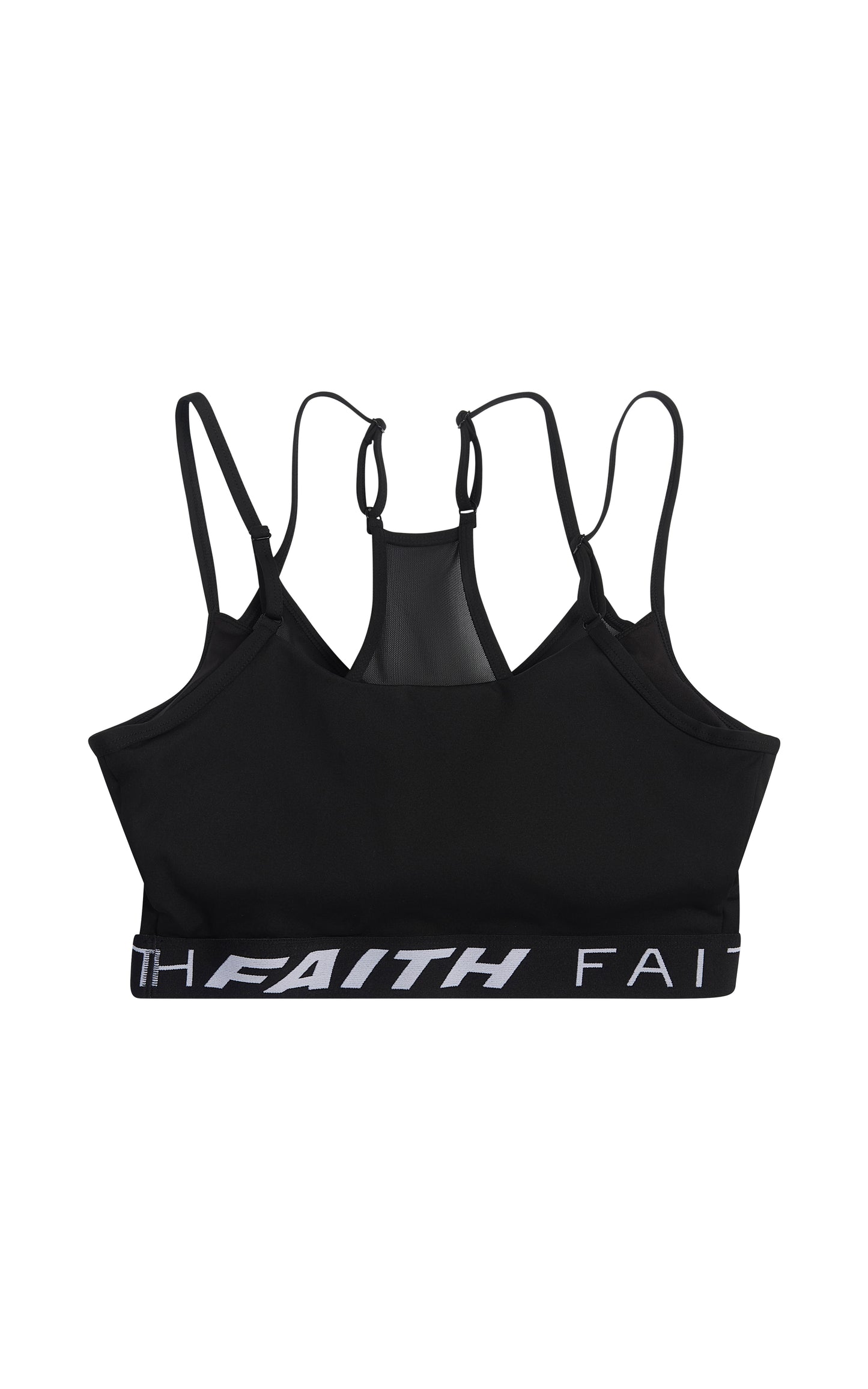 BLACK LETY STRAPPY SPORTS BRA TANK