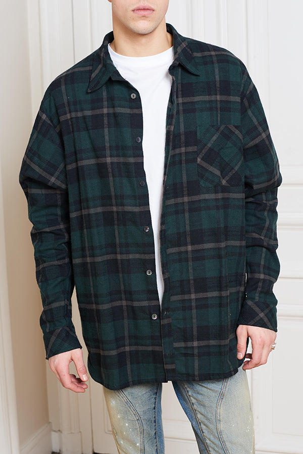 GREEN CHECK SHIRT - Faith Connexion