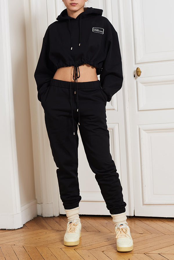 BLACK CLASSIC JOGGERS - Faith Connexion