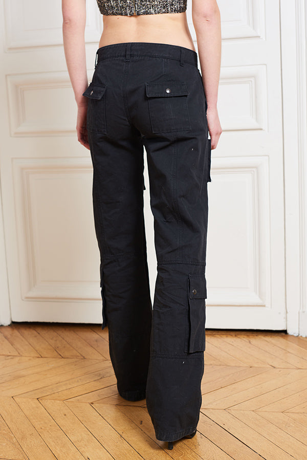 UTILITY CARGO PANT IN BLACK - Faith Connexion