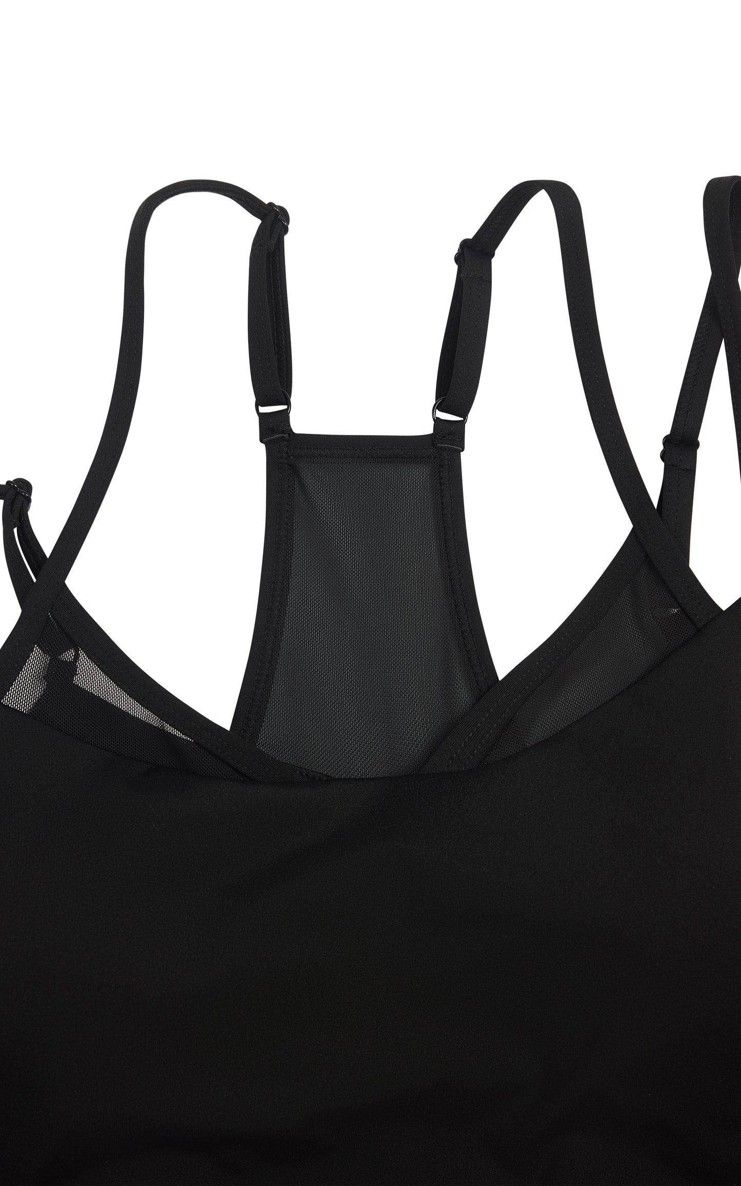 BLACK LETY STRAPPY SPORTS BRA TANK
