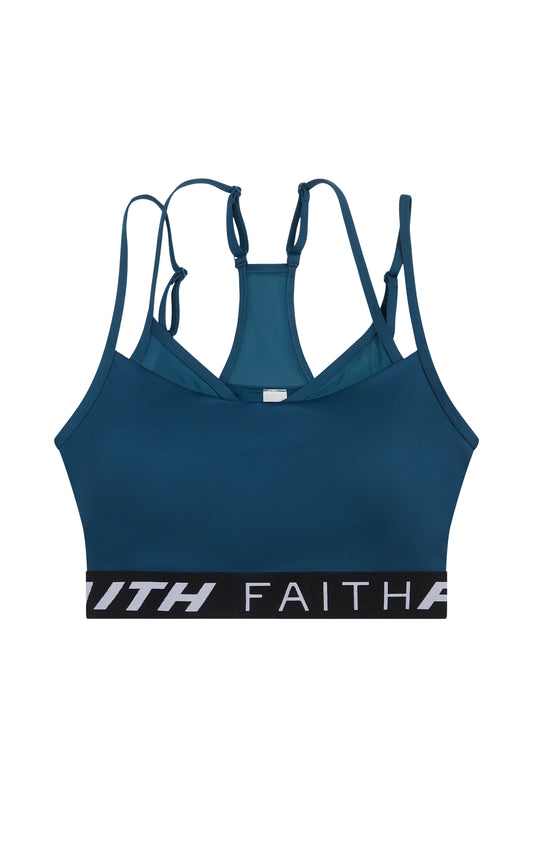 SAILOR BLUE LETY STRAPPY SPORTS BRA TANK