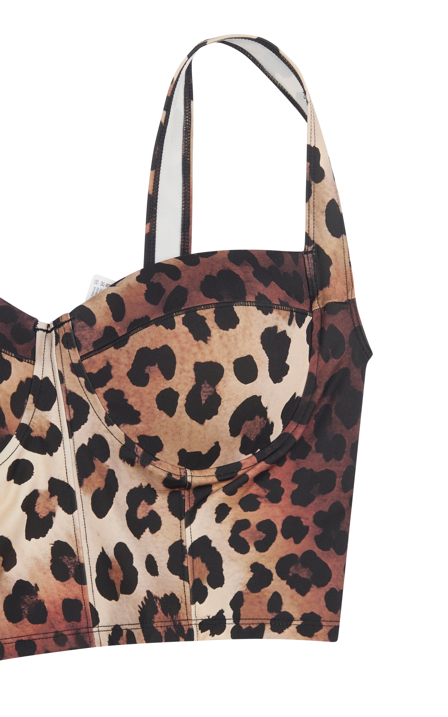 LEOPARD DOLCE BUSTIER BRA TOP