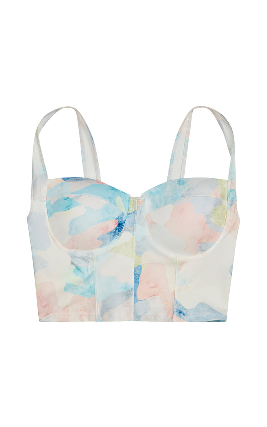 PASTEL CAMO DOLCE BUSTIER BRA TOP