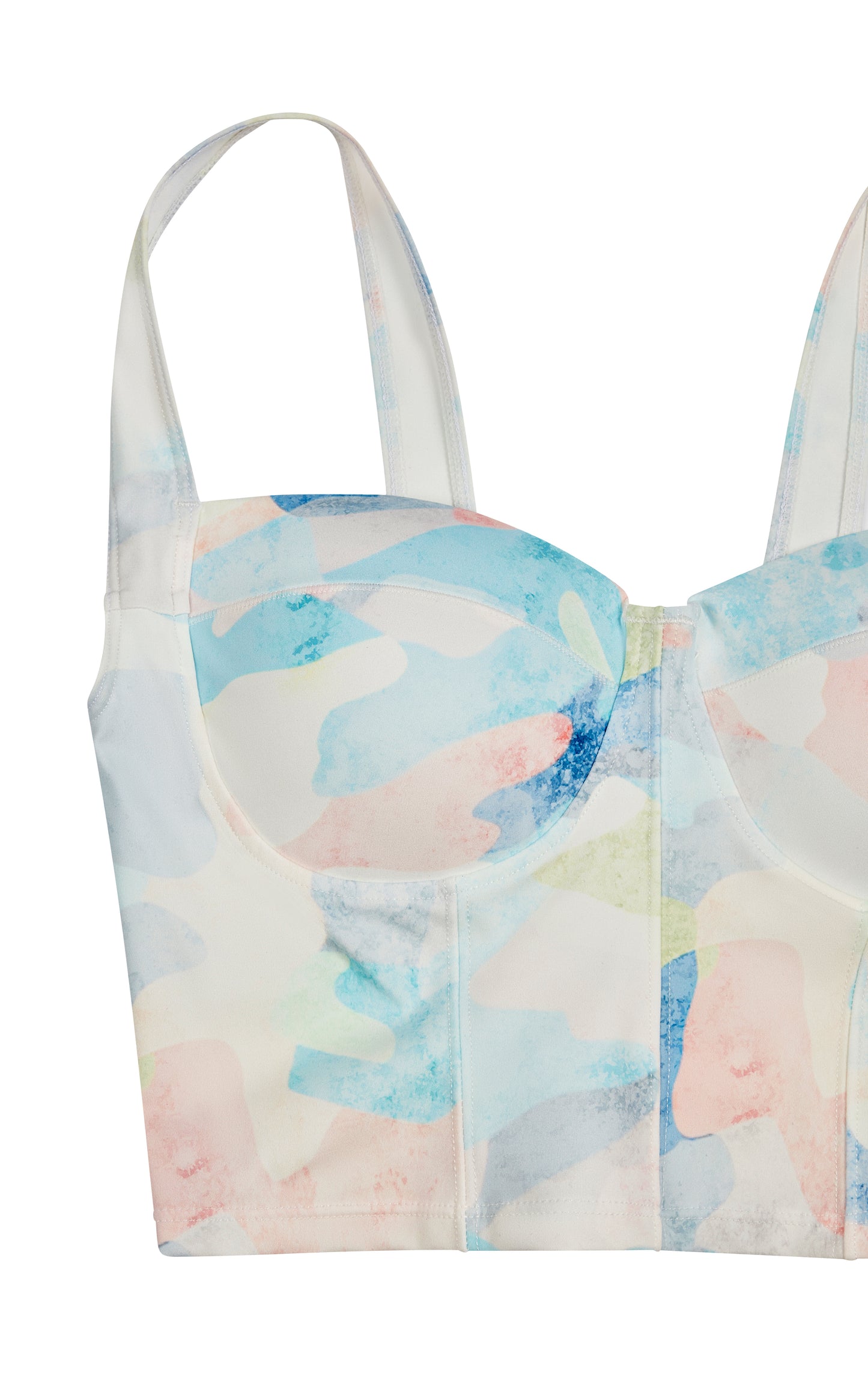 PASTEL CAMO DOLCE BUSTIER BRA TOP