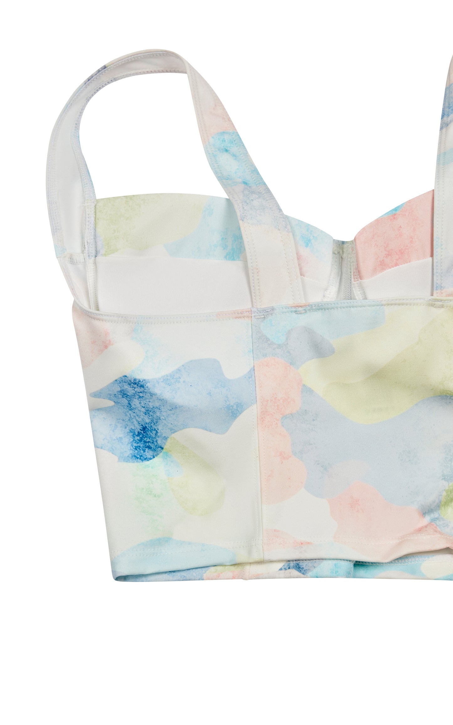 PASTEL CAMO DOLCE BUSTIER BRA TOP
