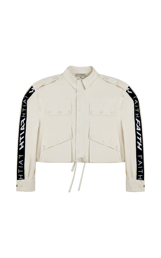 OFF WHITE VANESSA CROPPED PARKA