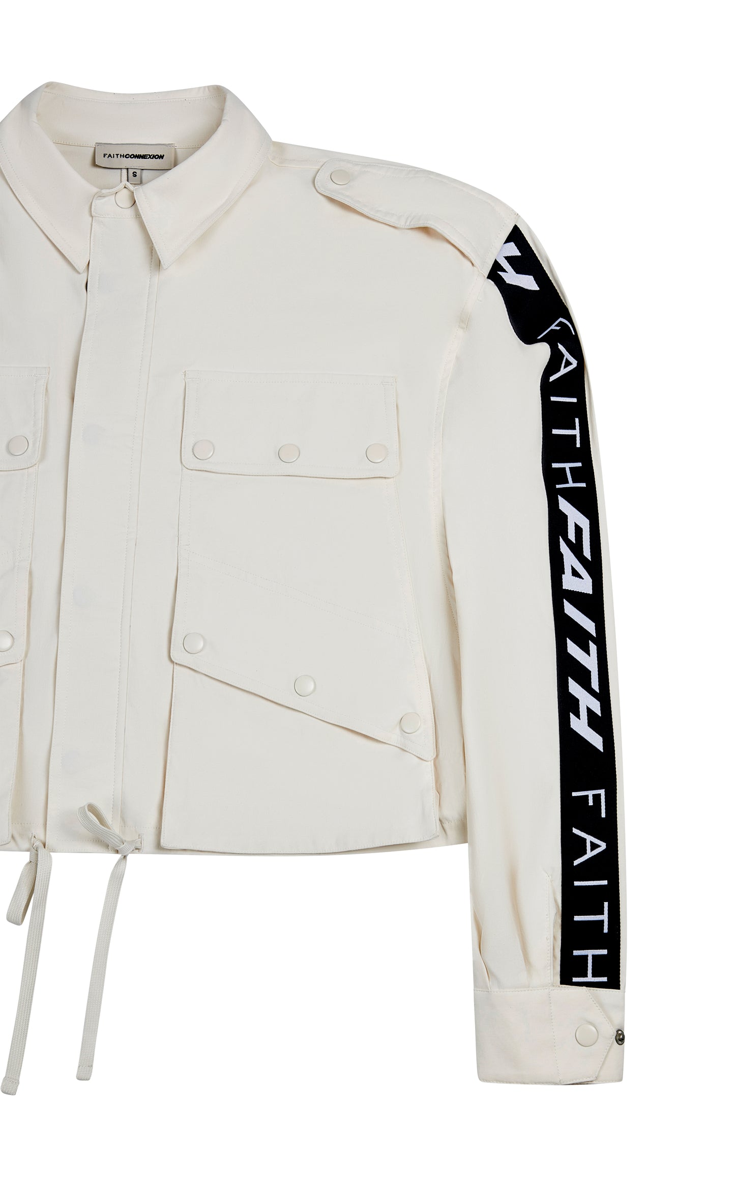 OFF WHITE VANESSA CROPPED PARKA