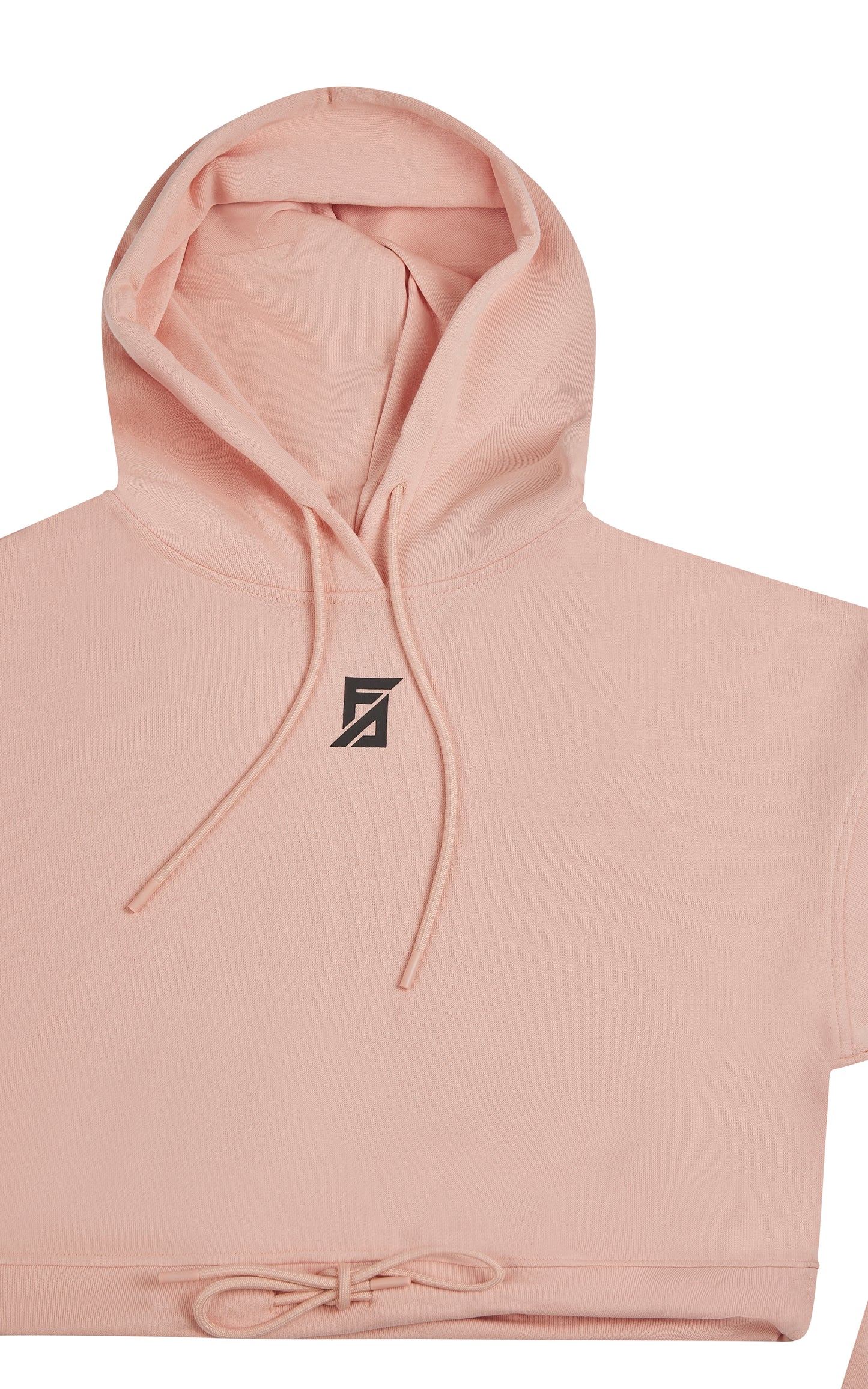 DUSTY PINK ERIKA LOGO CROPPED HOODIE