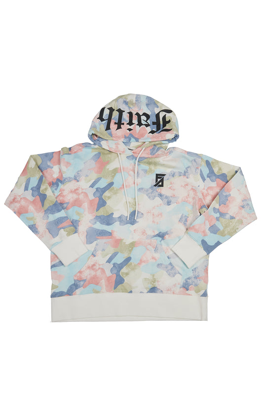PASTEL CAMO FAITH OVERSIZED HOODIE