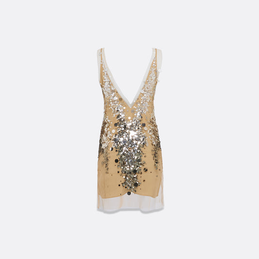 EMBROIDERED LINGERIE DRESS
