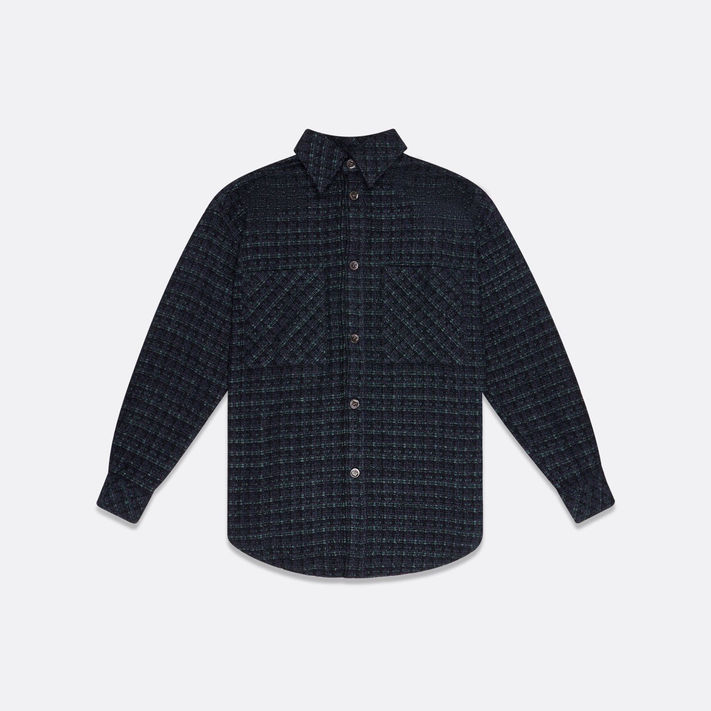 UNISEX OVERSIZED GREEN TWEED SHIRT