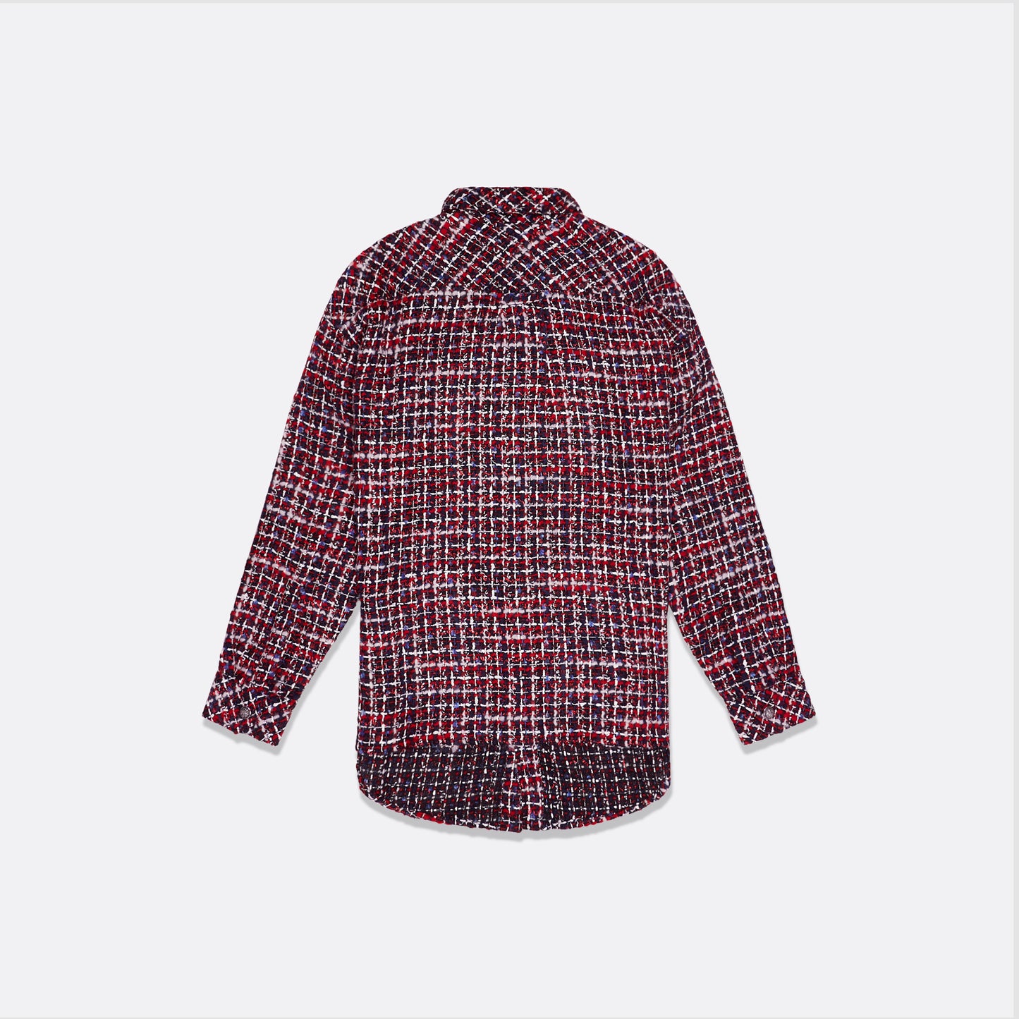 UNISEX OVERSIZED RED TWEED SHIRT