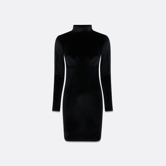 VELVET BALCONETTE DRESS