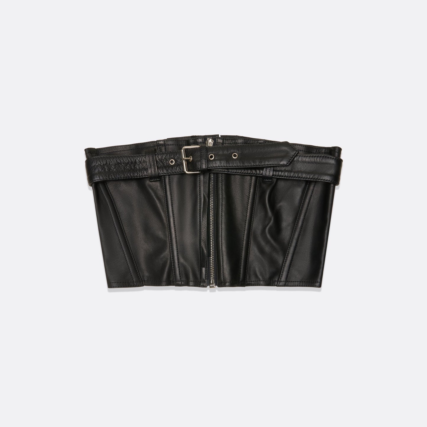 LEATHER BELTED CORSET