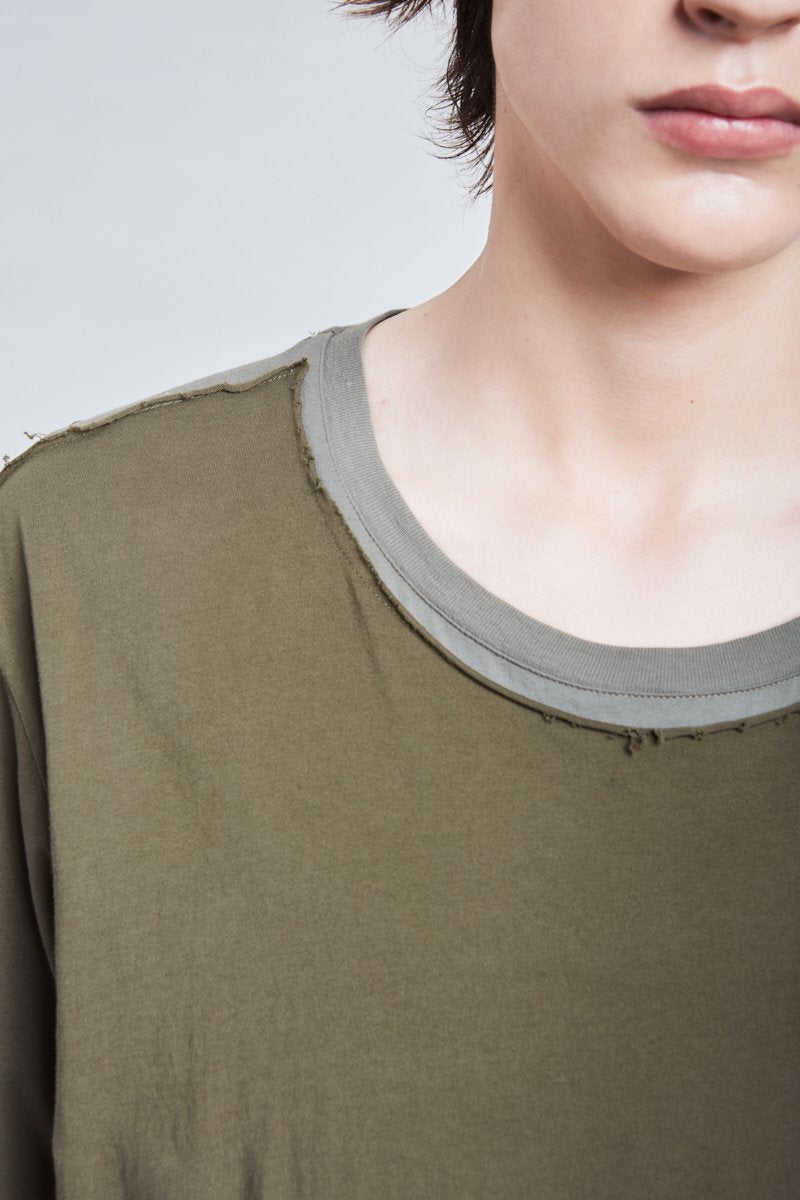 KAKI DISTRESSED T-SHIRT - Faith Connexion