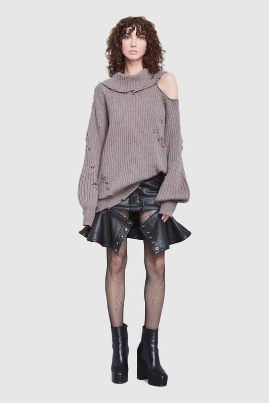OVERSIZED DESTROYED SWEATER - Faith Connexion