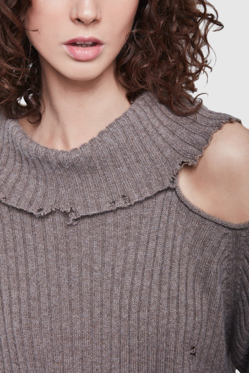 OVERSIZED DESTROYED SWEATER - Faith Connexion