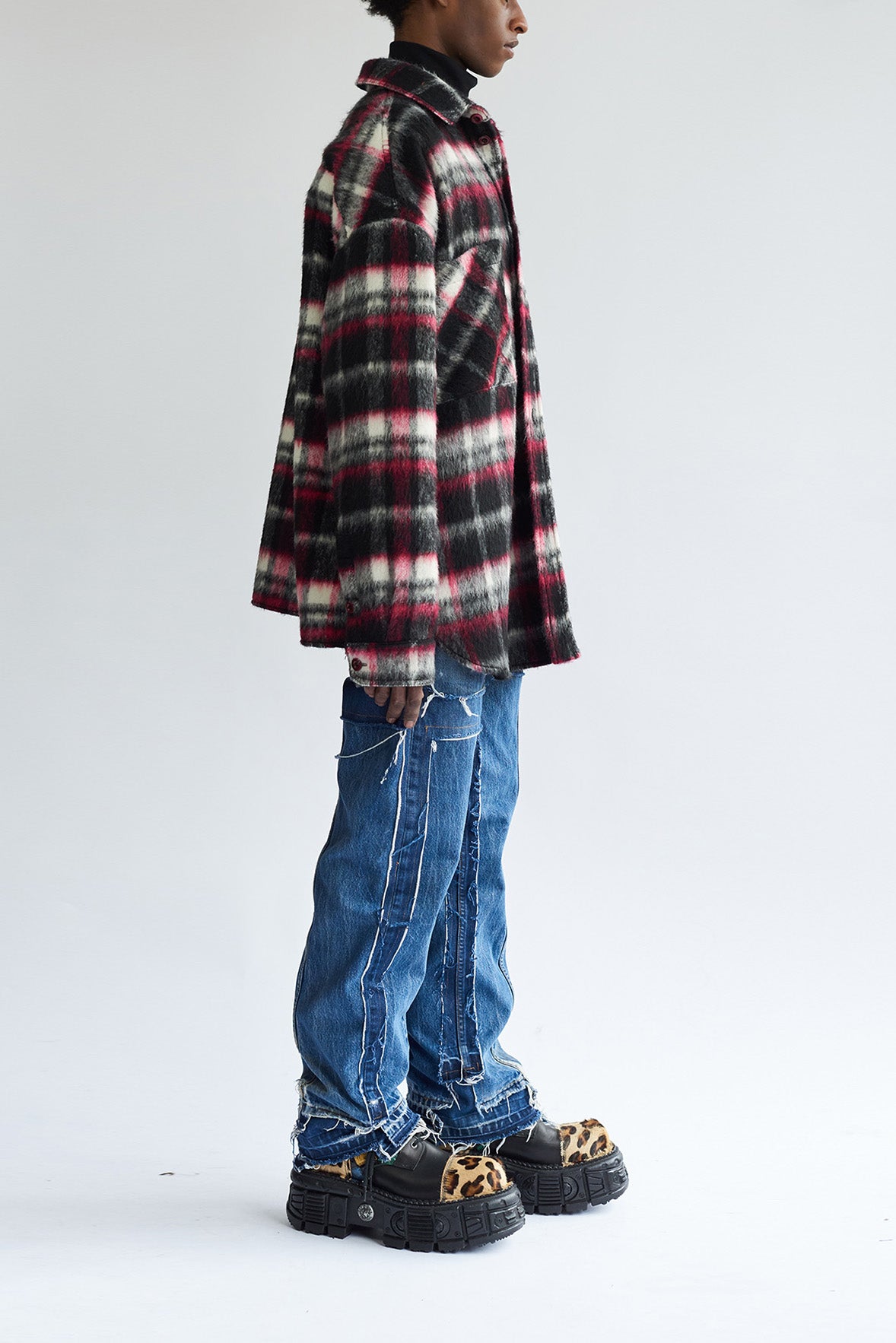 RED TWEED OVERSHIRT - Faith Connexion