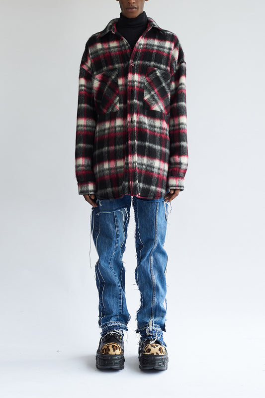 RED TWEED OVERSHIRT - Faith Connexion