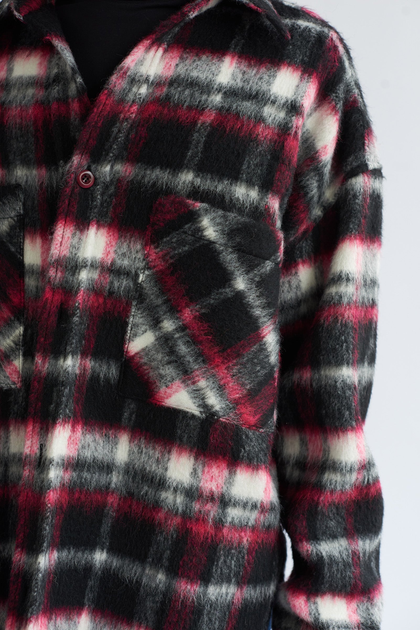 RED TWEED OVERSHIRT - Faith Connexion