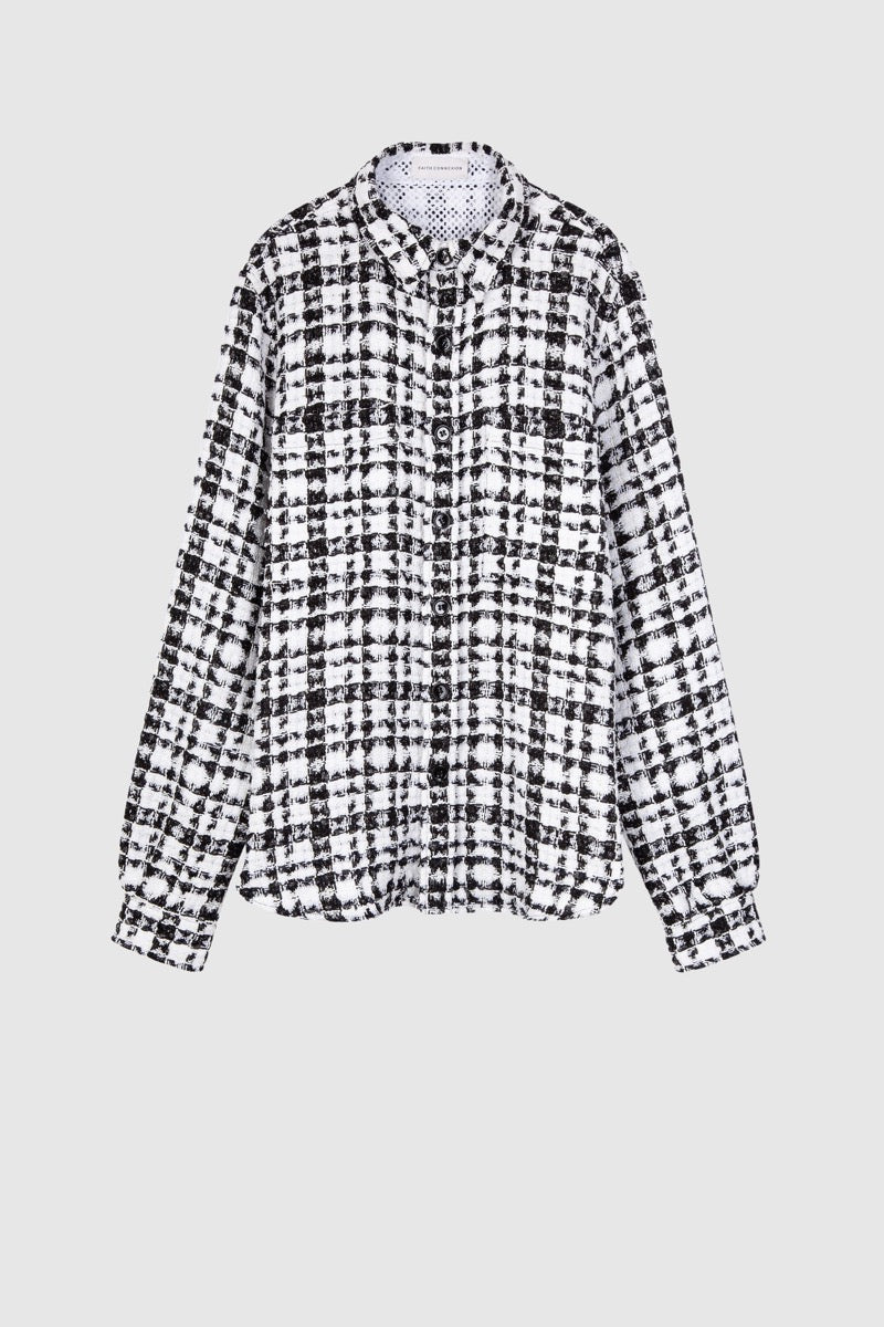 TWEED FITTED OVERSHIRT - Faith Connexion