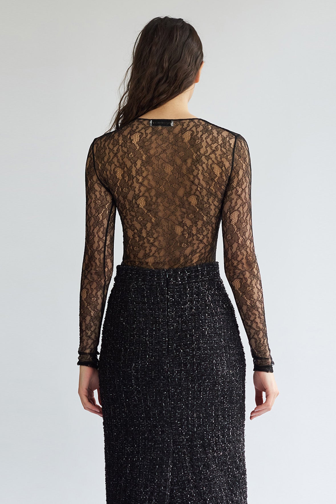 BLACK LACE BODYSUIT - Faith Connexion